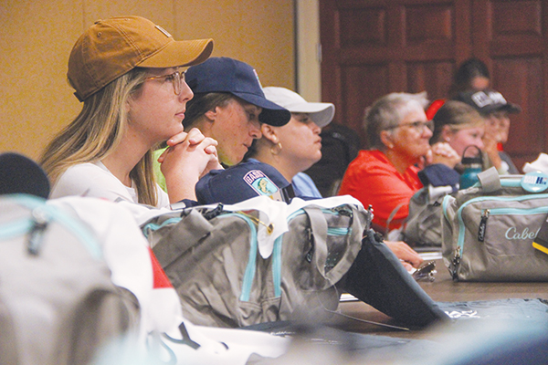 SARAH CAVACINI/Palatka Daily News – Participants attend a first-time Bassmaster workshop geared toward women who want to learn more about bass fishing Saturday in Palatka.