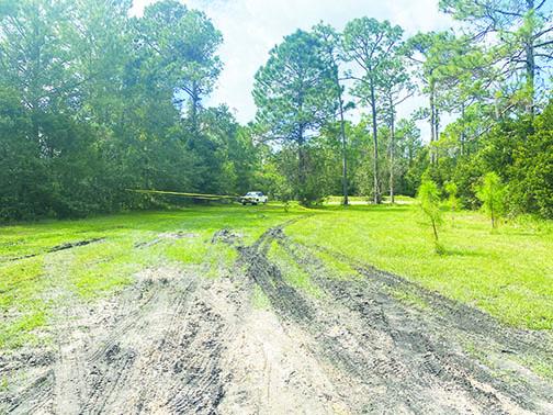 The property at 154 Lettie Lane in Palatka is still roped off Thursday after gunshots were heard Wednesday evening. The Putnam County Sheriff’s Office is investigating the shooting death of 29-year-old Joesph Rigdon, who was found at the property and lived nearby.