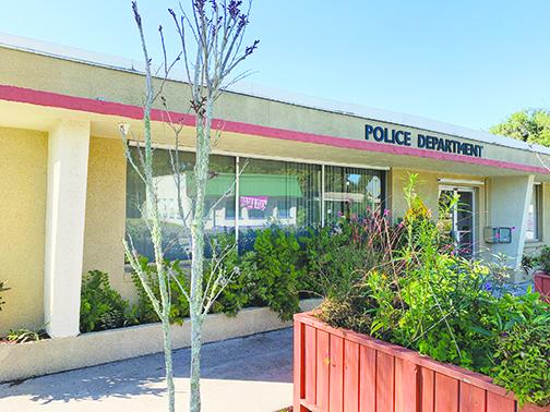 The Crescent City Police Department building sits empty Monday after city officials days earlier put all five officers on leave with pay pending a probe into the agency.