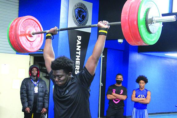 Interlachen’s D.J. Polite finished second in the unlimited weight class. (ANTHONY RICHARDS / Palatka Daily News)