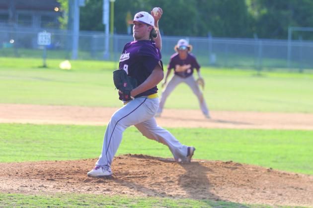 Crescent City’s Dalton Judd delivers a pitch in the second inning against Wildwood. (MARK BLUMENTHAL / Palatka Daily News)