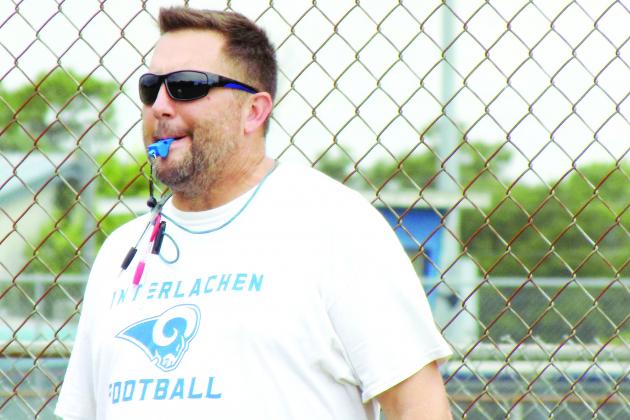 Erik Gibson is in his first head football coaching position at Interlachen Jr.-Sr. High School. (COREY DAVIS / Palatka Daily News)