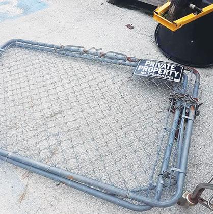 The Putnam County Sheriff’s Office said a man took gates, including these, from at least two homes and an animal shelter between Thursday night and Friday morning.