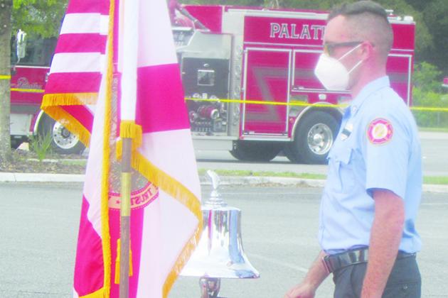 Palatka Fire Department fireman Mike Vogel rings a bell during last year’s 9/11 Remembrance Ceremony commemorating emergency workers who died in the 2001 terrorist attacks.