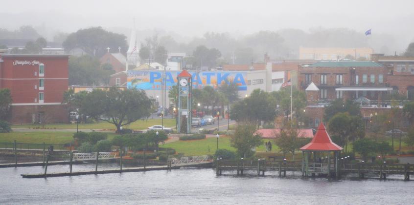 While renewal and redevelopment in Palatka’s downtown district has been murky and cloudy for decades – not unlike the hazy view seen here from the Memorial Bridge on Tuesday – the town’s hub has experienced a bit of a growth spurt over the past few years. With more projects in the works for the “Gem City on the St. Johns,” 2022 promises more changes. CASMIRA HARRISON/Palatka Daily News
