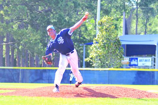Tanner Bauman, a recent Auburn signee, returns to St. Johns River State College’s baseball team this spring. (MARK BLUMENTHAL / Palatka Daily News)