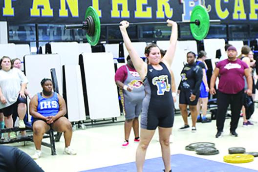Palatka 183-pounder Kendall DeLoach competes in the county meet. (COREY DAVIS / Palatka Daily News)