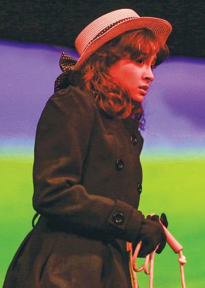 Florida School of the Arts student Amanda Gazy rehearses Monday night for her lead role in “The Secret Garden,” which opens Thursday night at St. Johns River State College.