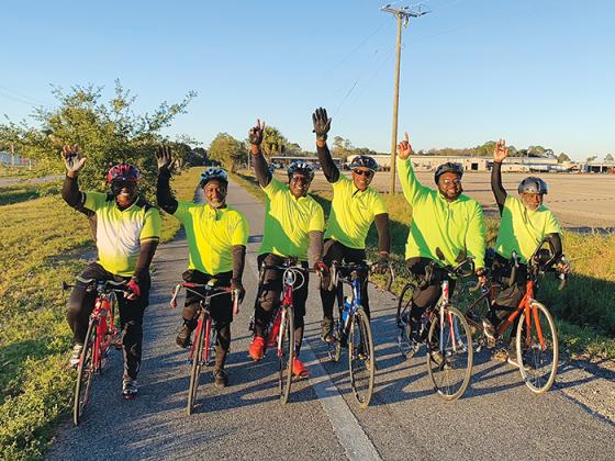 Gordon is part of a group of all-black cyclists who ride throughout Putnam County.