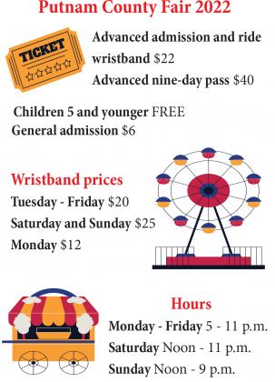A list of events at the Putnam County Fair