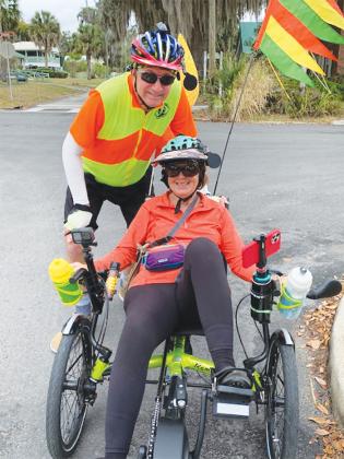 Janet and Bruce Smith are ready to embark on a ride through Palatka. 