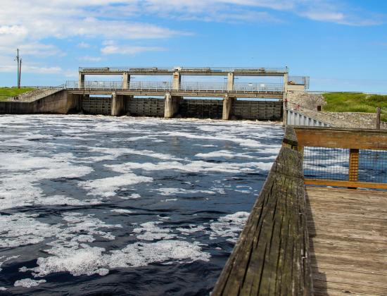 The Rodman-Kirkpatrick Dam is seen in this file photo from last fall. A report released Friday by the Florida Department of Environmental Protection  recommended repairs to the dam and an estimated timeline. (SARAH CAVACINI/Palatka Daily News)
