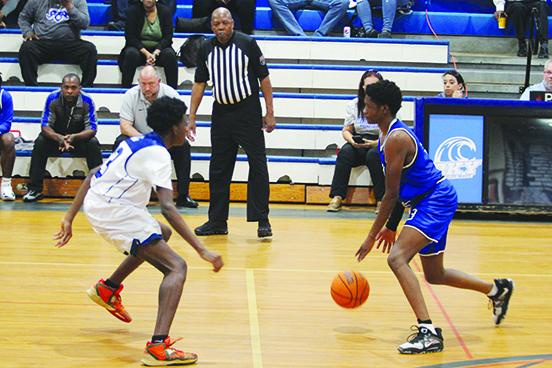 Jaden Perry (right) and the rest of his Interlachen Junior-Senior High School boys basketball team will play at top-seeded Jacksonville Providence in Thursday’s Region 1-3A tournament. (MARK BLUMENTHAL / Palatka Daily News)