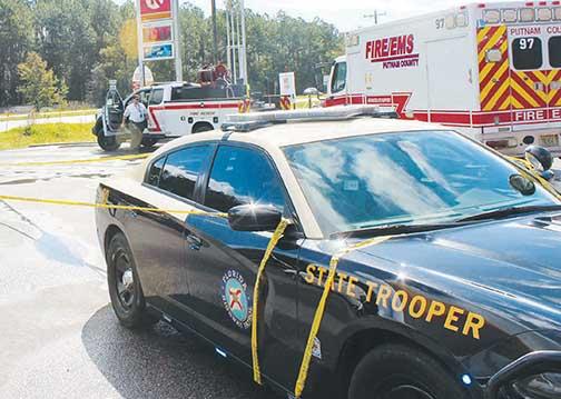 State authorities said a Palatka woman died and a Palatka man was injured in a crash in Green Cove Springs.