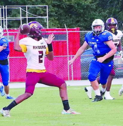 Crescent City quarterback Eric Jenkins Jr. gets ready to throw a pass on Sept. 8 against Interlachen. (RITA FULLERTON / Special to the Daily News)