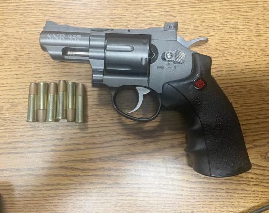 Courtesy of the Putnam County Sheriff's Office. An Interlachen Junior-Senior High School student brought this BB gun to school in her backpack Monday morning. 