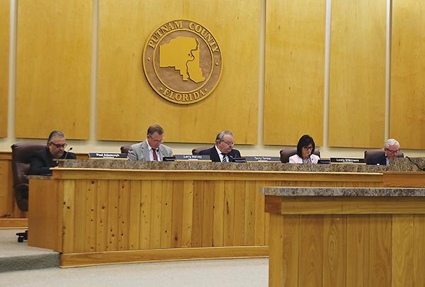 SARAH CAVACINI/Palatka Daily News – The Putnam County Board of Commissioners discusses using a combined $1 million for infrastructure projects.