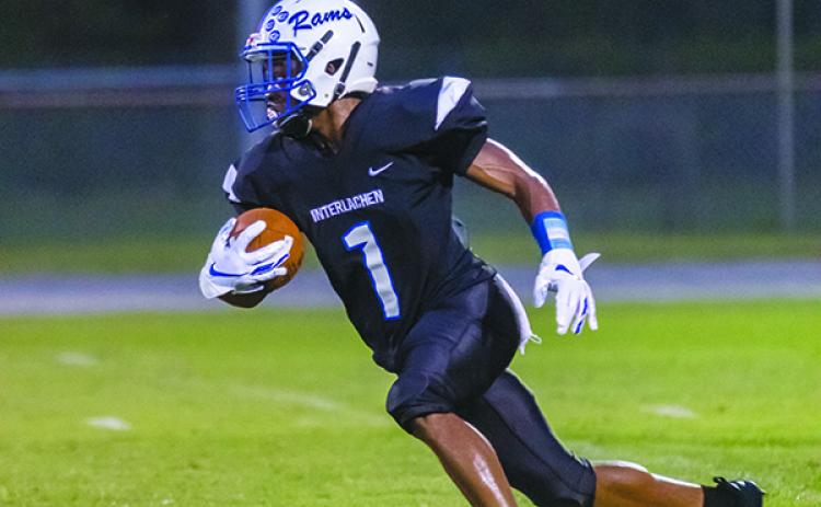 Thomas Mack leads Interlachen receivers with nine catches for 187 yards. (FRAN RUCHALSKI / Palatka Daily News)