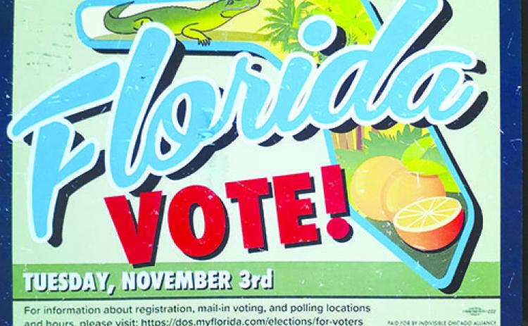 The front of the postcard a Palatka resident said is targeting local voters.