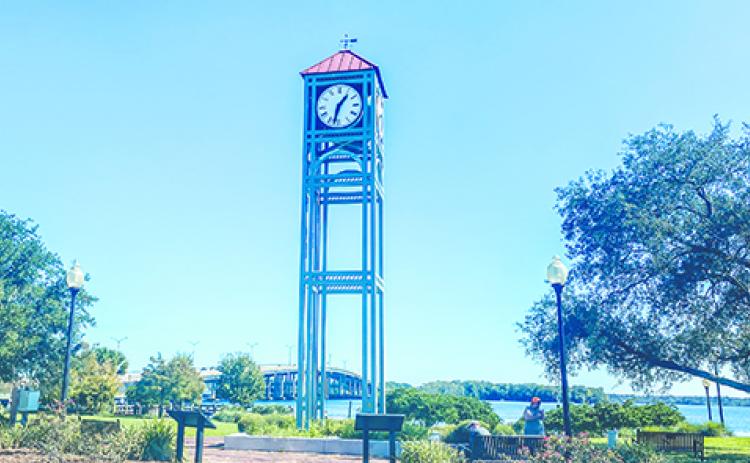 The Millennium Clock Tower at the Palatka riverfront will go back an hour after daylight saving time ends Sunday morning.