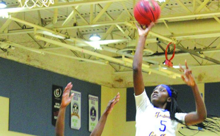 Palatka High’s Amareya Turner, shown during action last year, begins this season as the girls basketball team’s most experienced player. (MARK BLUMENTHAL / Palatka Daily News)