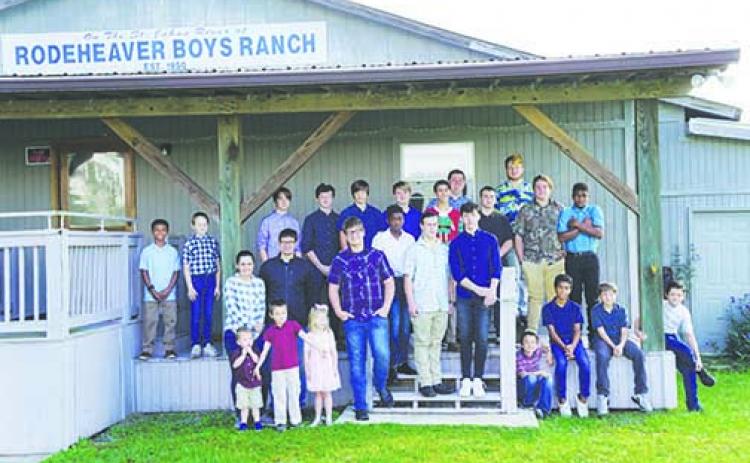 Rodeheaver Boys Ranch residents pose for a photo for the ranch’s Christmas card.