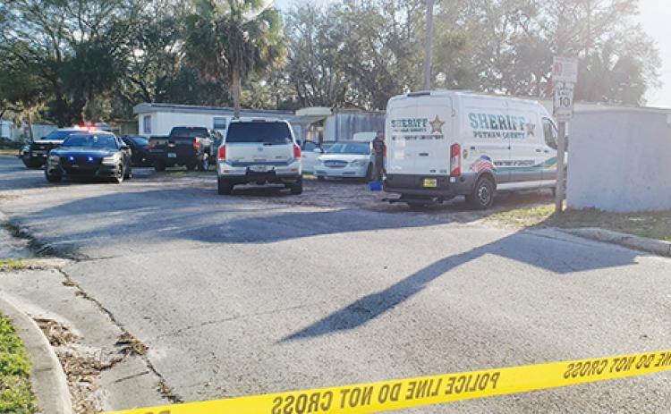 The River Oaks Mobile Home Park in Palatka was the scene of heavy law enforcement presence Thursday afternoon as a warrant was served and two people were arrested.