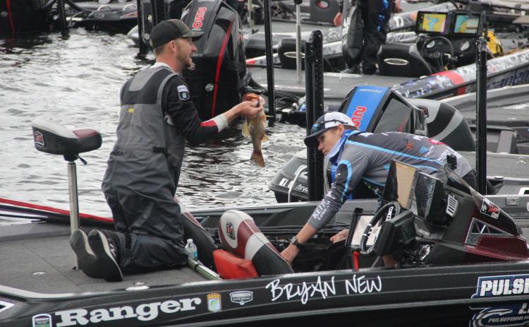Rookie Bryan New captured the Bassmaster Elite Series win Sunday on the St. Johns River. (Photo by Anthony Richards/Palatka Daily News) 