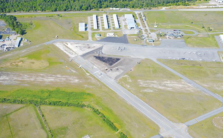 The Palatka Municipal Airport, which is seeking thousands in COVID-relief funds, is shown from an aerial view.