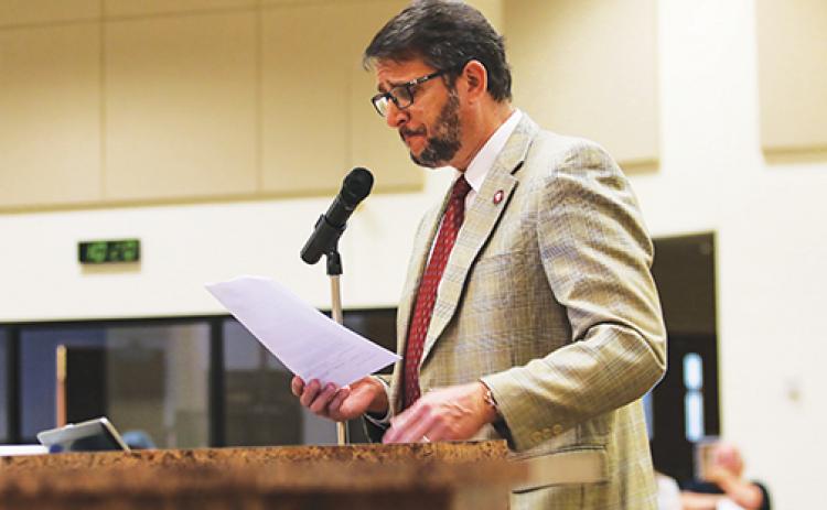 On Tuesday, Jim Troiano, the executive director of Planning and Development Services, reads the changes made at a previous meeting to Putnam County’s comprehensive plan.