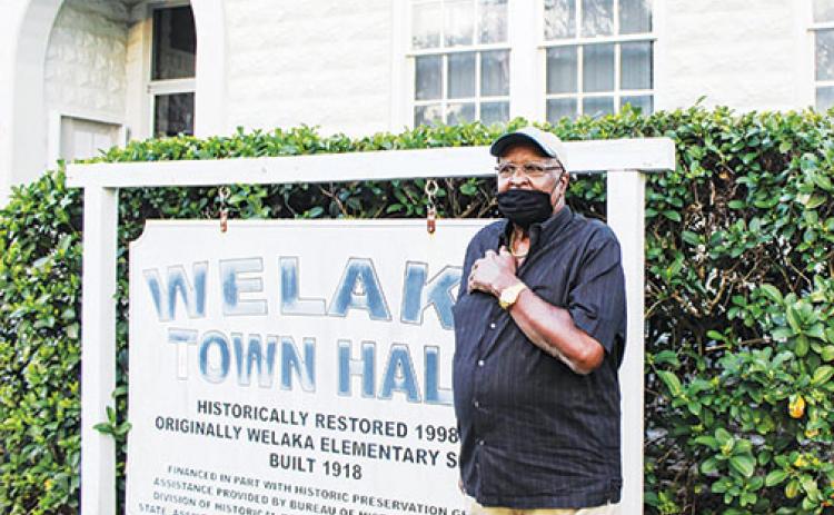 Welaka Town Council member Willie Washington, who passed away last month, stands in front of Town Hall in February. 