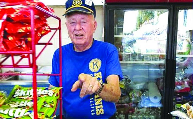 Kiwanis Club of Palatka member George Crawford helps with Palatka High School’s concession stand in 2019. The club is celebrating its 100th anniversary.