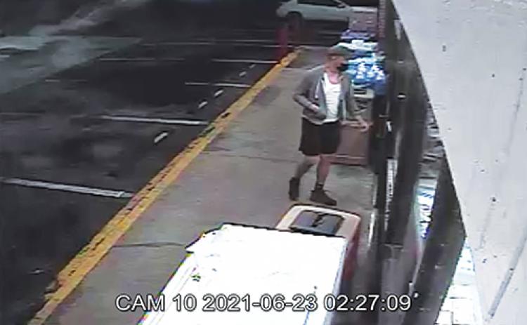 The man in this surveillance still is accused of robbing a Palatka gas station, authorities say.
