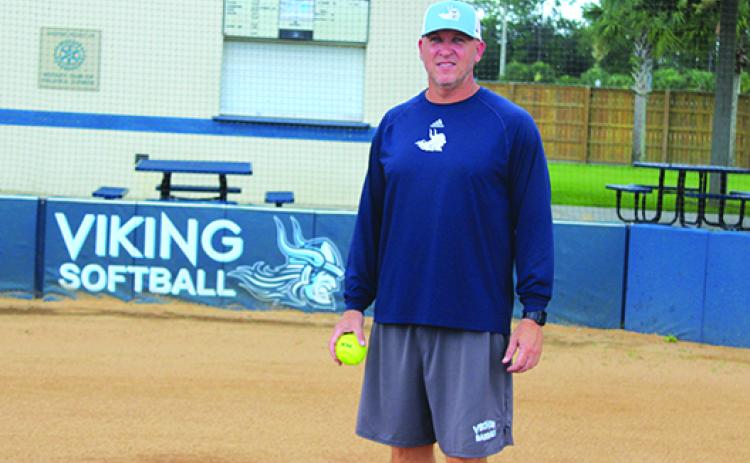 Joe Pound is the first male St. Johns River State College head softball coach since 2002. (MARK BLUMENTHAL / Palatka Daily News)
