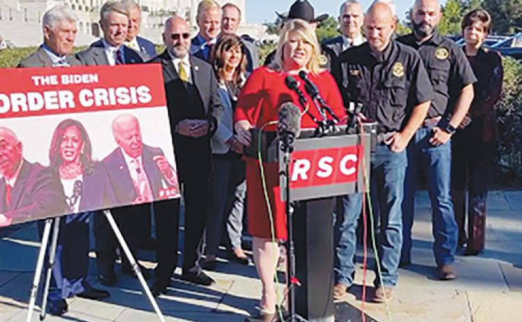 U.S. Rep.Kat Cammack, R-Fla., speaks about the country’s southern border Thursday morning, saying every state has become a border state.