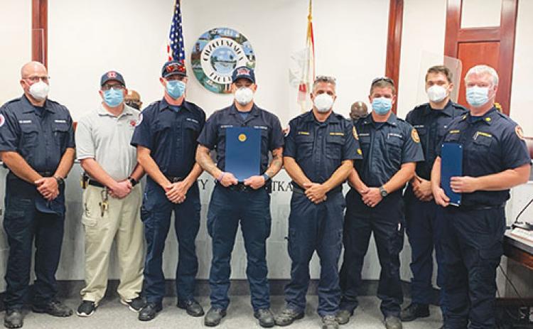 Palatka Fire Department firefighters were honored for Fire Prevention Week in late September by the city of Palatka.