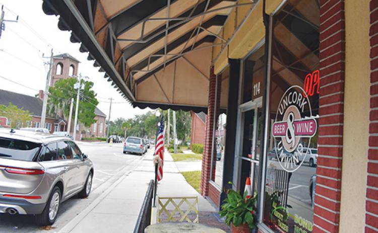 Uncork and Unwind in Palatka sits on the same block as First Presbyterian Church. The city of Palatka will consider a change in its alcohol ordinance regarding the allowable distance between religious facilities and establishments that serve alcohol.