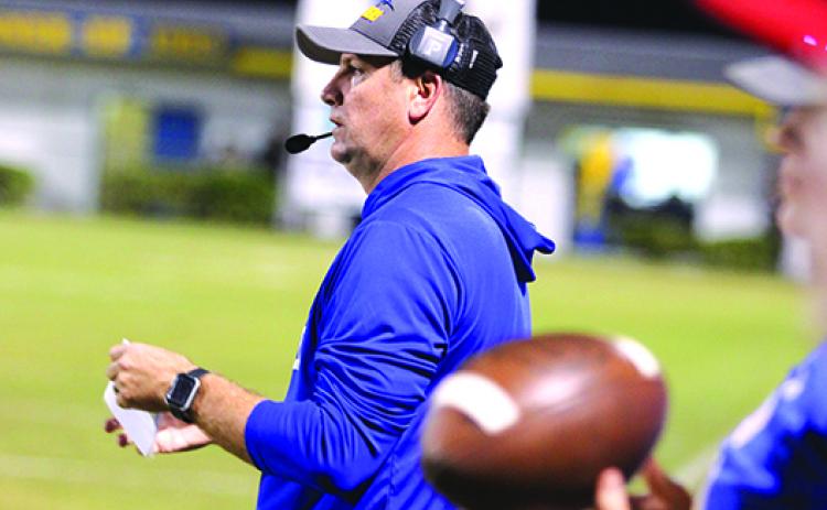Palatka first-year head coach Patrick Turner saw plenthy of improvements in his football team even if it didn’t show in a 1-8 season. (MARK BLUMENTHAL / Palatka Daily News)