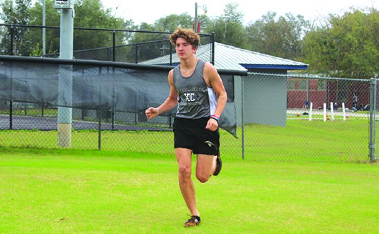 Two weeks into the season, Tyler Price joined Interlachen’s cross country team and became the team’s top runner. (MARK BLUMENTHAL / Palatka Daily News)