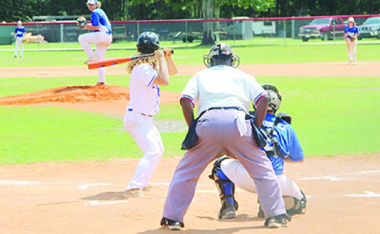 Quite a day for Melrose 14-and-under and 15-under all-star baseball teams, seen here, playing each other in the Fort White Invitational title game in June. Both teams domainted their opening round games Thursday in the North Florida Babe Ruth State Tournament in Lake City. (COREY DAVIS/ Palatka Daily News).