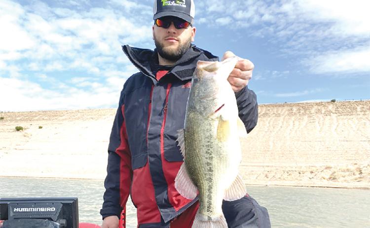 Palatka’s Austin Holt holds up his 5.2-pound largemouth caught in the Abu Garcia Major League College Fishing Tournament on Lake Havasu, Arizona. (Submitted photo)