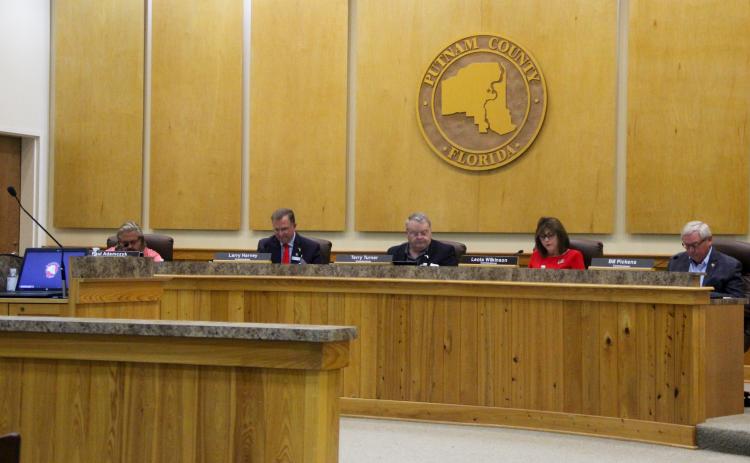 SARAH CAVACINI/Palatka Daily News. The Putnam County Board of Commissioners meet and discuss the upcoming fiscal year Tuesday.