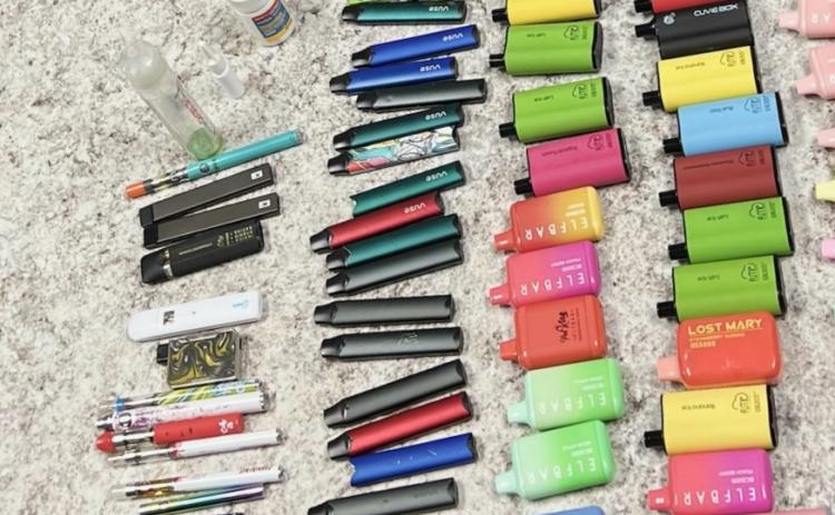 File photo. E-cigarettes and vaping products found at Putnam County schools this year by the Putnam County Sheriff's Office. 
