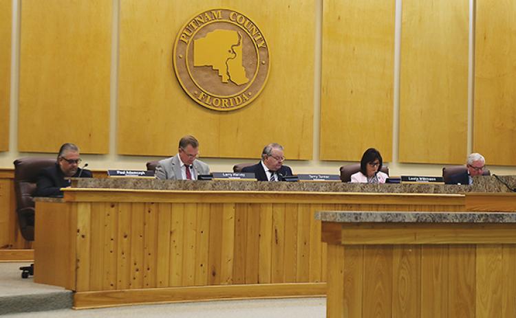 SARAH CAVACINI/Palatka Daily News – The Putnam County Board of Commissioners discusses using a combined $1 million for infrastructure projects.