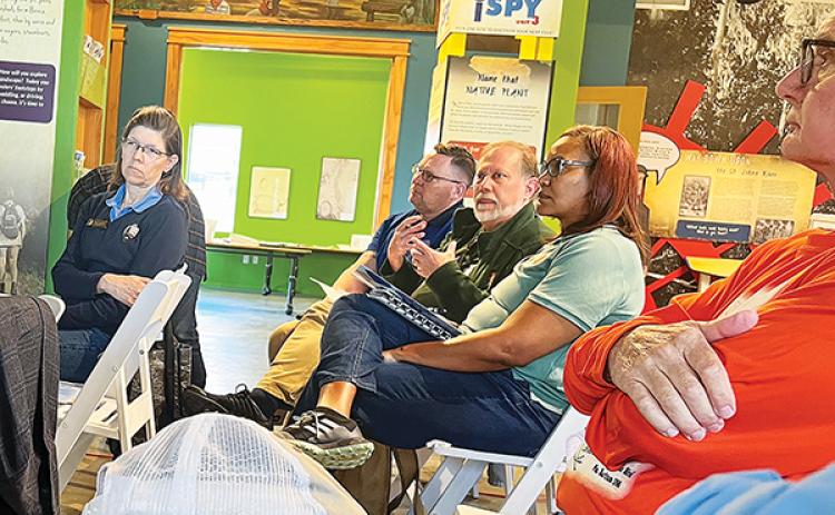 SARAH CAVACINI/Palatka Daily News – National Parks Service officials attend a meeting for and talk about the possible Bartram Trail expansion.