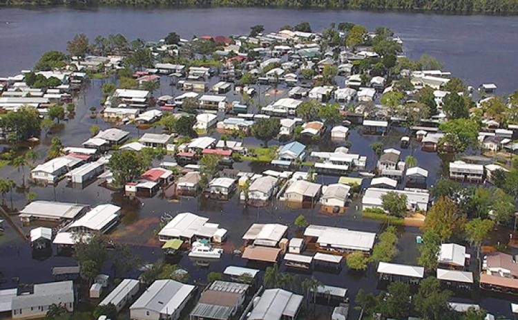 File photo – The Sportsman Harbor area of Welaka is flooded in the aftermath of Hurricane Ian, which swept over Putnam County in September 2022.