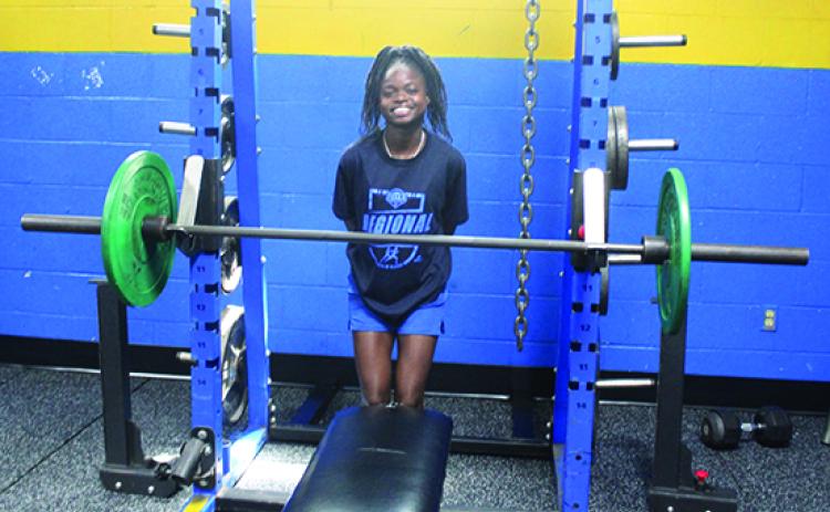 Palatka's Ymira Passmore finished second in traditional competition and third in the Olympic event at the FHSAA 1A championship meet in Lakeland on Saturday in her final meet. (MARK BLUMENTHAL / Palatka Daily News)