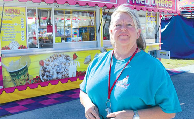 TRISHA MURPHY/Palatka Daily News – Samantha Fairlie, the fairgrounds and rental manager at the Putnam County Fairgrounds, is ready for the gates to open for this year’s fair, which will begin Friday.