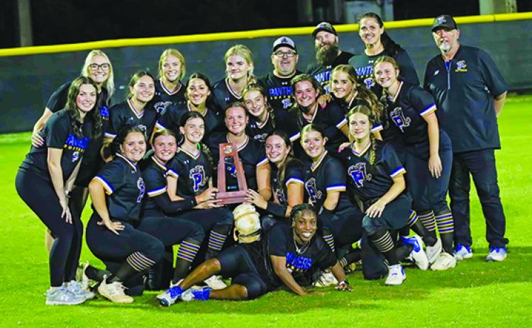 The Palatka Junior-Senior High School softball team won its first district championship in 15 years on Thursday night against Keystone Heights. (RITA FULLERTON / Special to the Daily News)