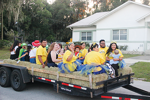 SARAH CAVACINI/Palatka Daily News A truckload of people pull up to celebrate Halloween on Tuesday at Trunk or Treat in Crescent City.